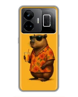 Чехол для Realme GT3 с картинкой «Капибара на отдыхе»