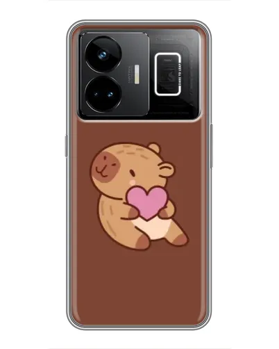 Чехол для Realme GT3 с картинкой «Капибара с сердцем» Чехол для Realme GT3 с картинкой «Капибара с сердцем»