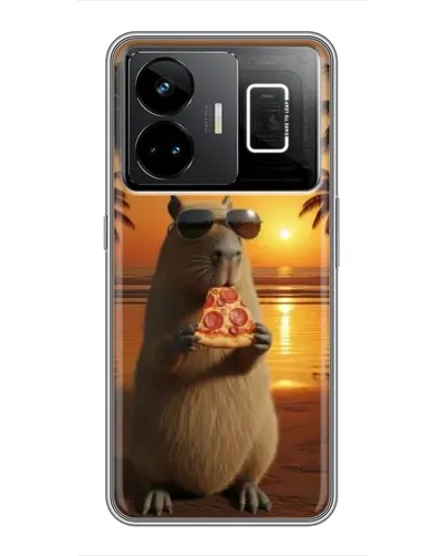 Чехол для Realme GT3 с картинкой «Капибара с пиццей» Чехол для Realme GT3 с картинкой «Капибара с пиццей»