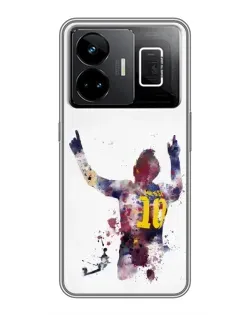 Чехол для Realme GT3 с картинкой «Акварельный Месси Барселона»