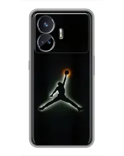 Чехол для Realme GT5 с картинкой «Jordan Gradient Logo»