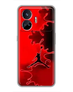 Чехол для Realme GT5 с картинкой «Jordan Red Smoke»