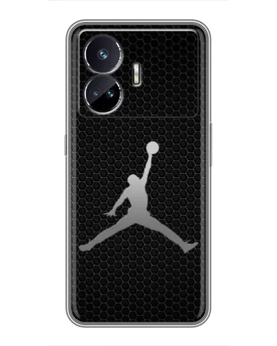 Чехол для Realme GT5 с картинкой «Jordan Dark Carbon» Чехол для Realme GT5 с картинкой «Jordan Dark Carbon»