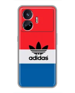 Чехол для Realme GT5 с картинкой «Ретро блоки Adidas»