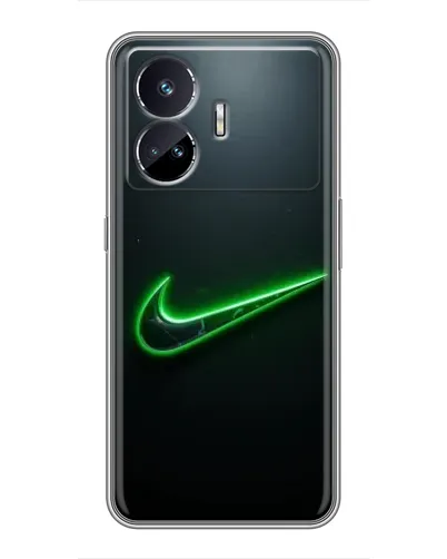 Чехол для Realme GT5 с картинкой «Неоновый контур Nike» Чехол для Realme GT5 с картинкой «Неоновый контур Nike»