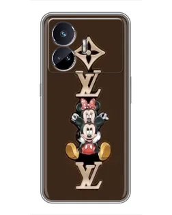 Чехол для Realme GT5 с картинкой «LV и Микки Маус» Чехол для Realme GT5 с картинкой «LV и Микки Маус»