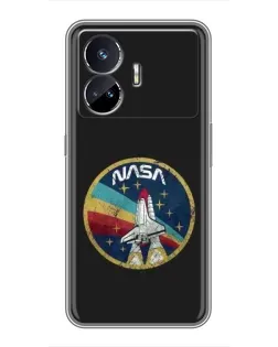 Чехол для Realme GT5 с картинкой «NASA — эмблема миссии»