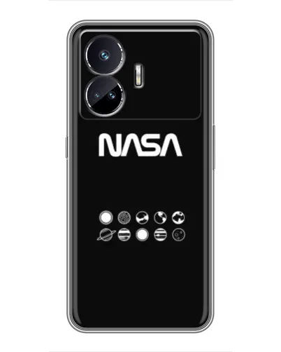 Чехол для Realme GT5 с картинкой «NASA — технический принт» Чехол для Realme GT5 с картинкой «NASA — технический принт»