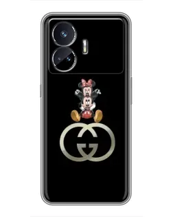Чехол для Realme GT5 с картинкой «Минни Маус на лого» Чехол для Realme GT5 с картинкой «Минни Маус на лого»