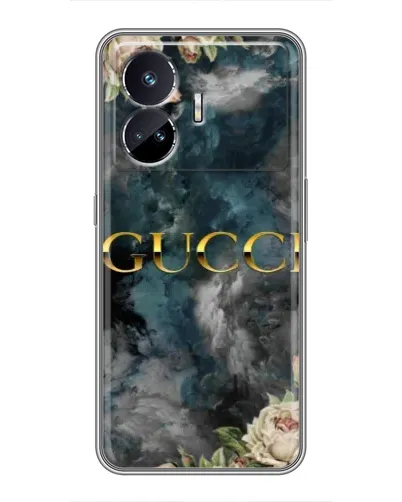 Чехол для Realme GT5 с картинкой «Абстрактные цветы Gucci»