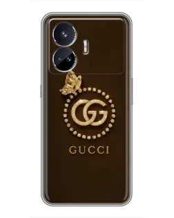 Чехол для Realme GT5 с картинкой «Gucci — золотая бабочка» Чехол для Realme GT5 с картинкой «Gucci — золотая бабочка»