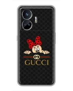 Чехол для Realme GT5 с картинкой «Минни Маус Gucci — черный» Чехол для Realme GT5 с картинкой «Минни Маус Gucci — черный»