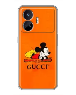 Чехол для Realme GT5 с картинкой «Микки Маус Gucci — оранж» Чехол для Realme GT5 с картинкой «Микки Маус Gucci — оранж»