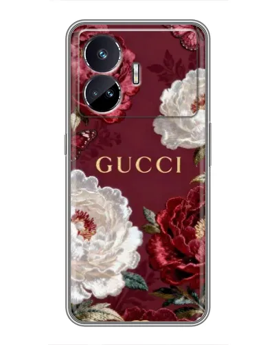 Чохол для Realme GT5 з картинкою «Gucci — бордові троянди» Чохол для Realme GT5 з картинкою «Gucci — бордові троянди»