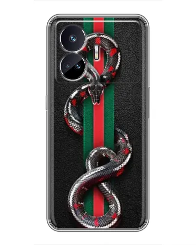 Чехол для Realme GT5 с картинкой «Gucci — змея на полосе» Чехол для Realme GT5 с картинкой «Gucci — змея на полосе»