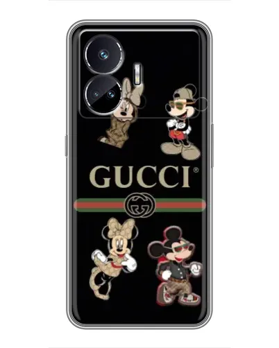 Чехол для Realme GT5 с картинкой «Gucci — герои Disney и монограмма» Чехол для Realme GT5 с картинкой «Gucci — герои Disney и монограмма»