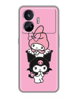 Чехол для Realme GT5 с картинкой «My Melody и Kuromi»