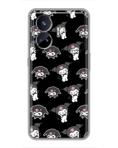 Чехол для Realme GT5 с картинкой «Черный паттерн Kuromi» Чехол для Realme GT5 с картинкой «Черный паттерн Kuromi»