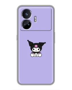 Чехол для Realme GT5 с картинкой «Kuromi — фиолетовый минимализм»