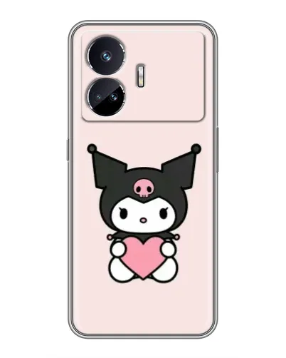 Чехол для Realme GT5 с картинкой «Kuromi и сердце» Чехол для Realme GT5 с картинкой «Kuromi и сердце»