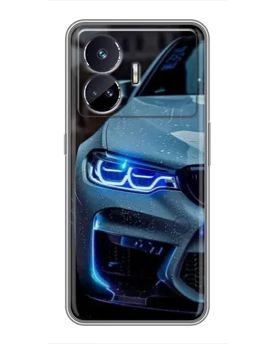 Чохол для Realme GT5 з картинкою «Погляд BMW з синіми фарами» Чохол для Realme GT5 з картинкою «Погляд BMW з синіми фарами»