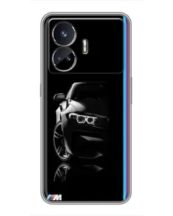 Чохол для Realme GT5 з картинкою «Силует BMW в темряві»