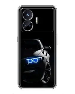 Чехол для Realme GT5 с картинкой «BMW — ночной взгляд»