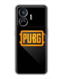 Чехол для Realme GT5 с картинкой «PUBG — рамка лого»