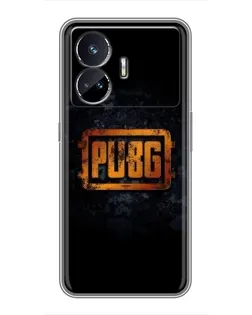 Чехол для Realme GT5 с картинкой «PUBG — золотой логотип»