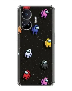 Чехол для Realme GT5 с картинкой «Космический паттерн Among Us» Чехол для Realme GT5 с картинкой «Космический паттерн Among Us»