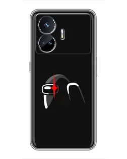 Чехол для Realme GT5 с картинкой «Among Us шлем» Чехол для Realme GT5 с картинкой «Among Us шлем»