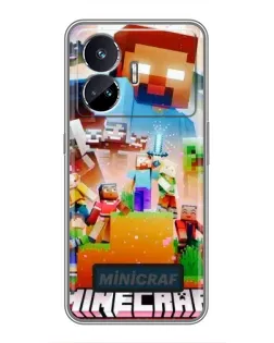 Чехол для Realme GT5 с картинкой «Minecraft герои игры» Чехол для Realme GT5 с картинкой «Minecraft герои игры»