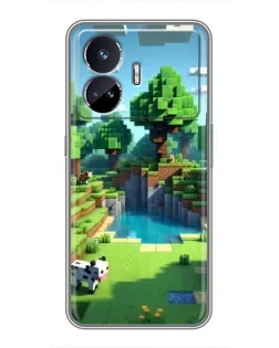 Чехол для Realme GT5 с картинкой «Minecraft летний день»