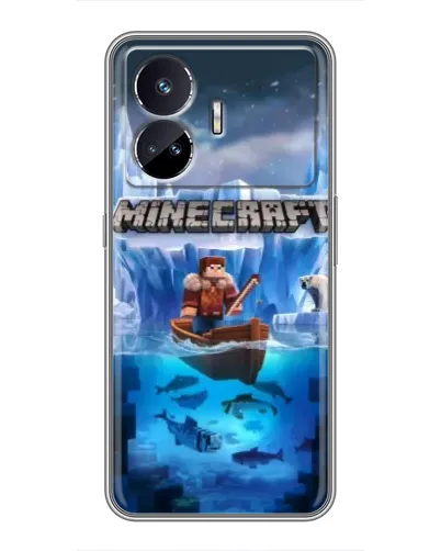 Чехол для Realme GT5 с картинкой «Minecraft ледяной мир» Чехол для Realme GT5 с картинкой «Minecraft ледяной мир»