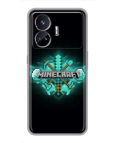Чехол для Realme GT5 с картинкой «Minecraft Diamond лого» Чехол для Realme GT5 с картинкой «Minecraft Diamond лого»