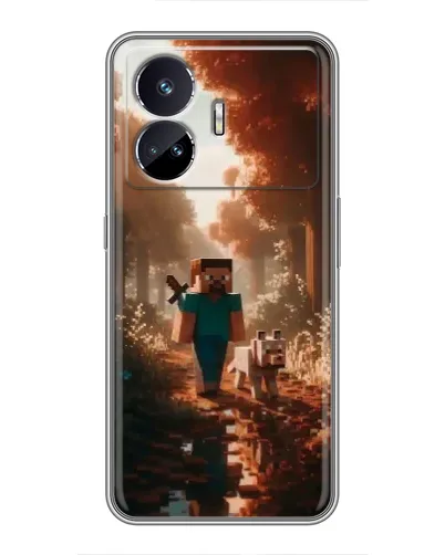 Чехол для Realme GT5 с картинкой «Стив в лесу» Чехол для Realme GT5 с картинкой «Стив в лесу»