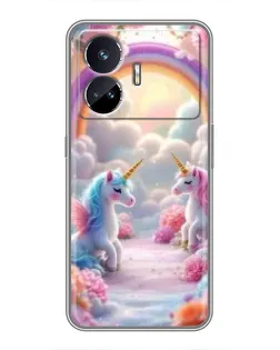 Чехол для Realme GT5 с картинкой «Радуга и единороги» Чехол для Realme GT5 с картинкой «Радуга и единороги»