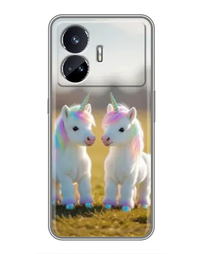 Чехол для Realme GT5 с картинкой «Пара единорогов» Чехол для Realme GT5 с картинкой «Пара единорогов»