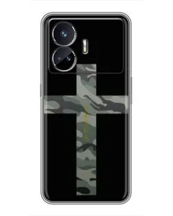 Чехол для Realme GT5 с картинкой «Милитари Крест»