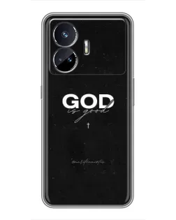 Чехол для Realme GT5 с картинкой «GOD — Бог над всем»