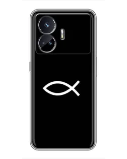 Чехол для Realme GT5 с картинкой «Символ рыбы Jesus»