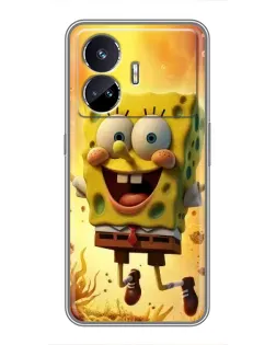 Чехол для Realme GT5 с картинкой «Губка Боб прыгает» Чехол для Realme GT5 с картинкой «Губка Боб прыгает»