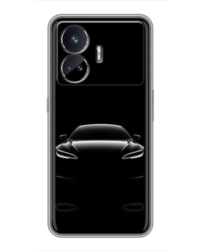 Чехол для Realme GT5 с картинкой «Силуэт Tesla Night» Чехол для Realme GT5 с картинкой «Силуэт Tesla Night»