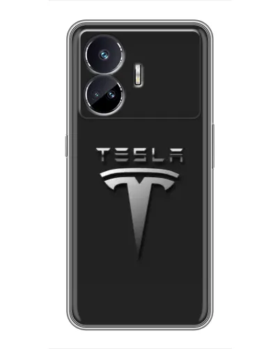 Чехол для Realme GT5 с картинкой «Стальной логотип Tesla» Чехол для Realme GT5 с картинкой «Стальной логотип Tesla»