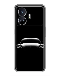 Чехол для Realme GT5 с картинкой «Фары Tesla Night»