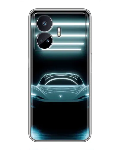 Чехол для Realme GT5 с картинкой «Tesla в неоне» Чехол для Realme GT5 с картинкой «Tesla в неоне»