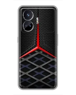 Чехол для Realme GT5 с картинкой «Mercedes Carbon Grid»