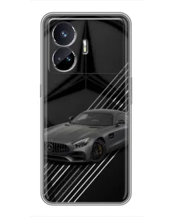 Чехол для Realme GT5 с картинкой «Mercedes AMG — графика»