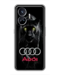 Чехол для Realme GT5 с картинкой «Пантера и Audi» Чехол для Realme GT5 с картинкой «Пантера и Audi»