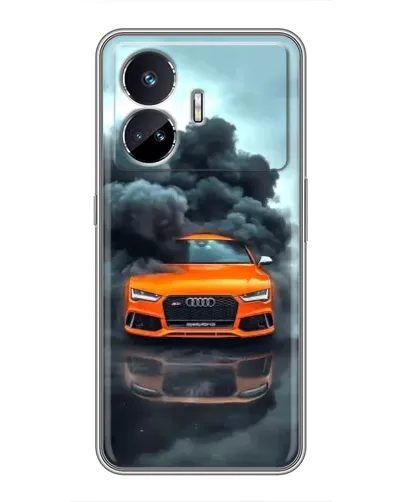 Чехол для Realme GT5 с картинкой «Audi в облаках дыма»